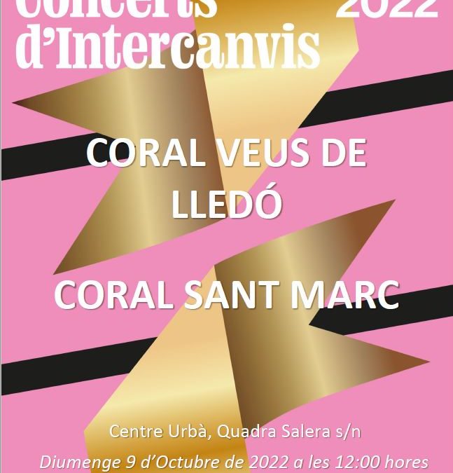 XIX CAMPANYA DE CONCERTS D’INTERCANVIS.