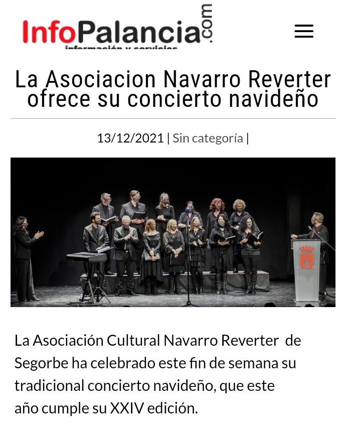 CONCIERTO NAVIDEÑO. ASOCIACIÓN NAVARRO REVERTER